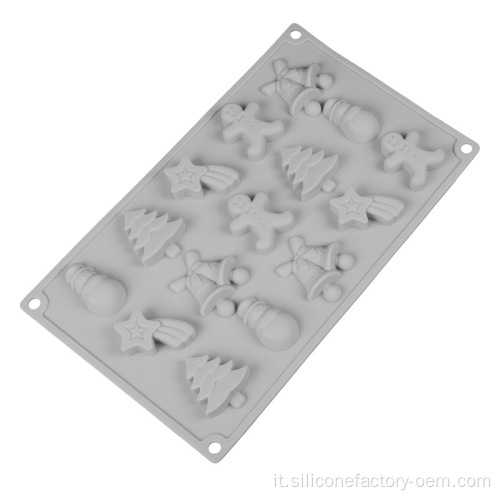 Stampi di fondente di natalizio 3d di caramelle in silicone